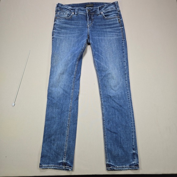 Silver Jeans Co. Denim - Silver Jeans Co Elyse Straight Leg Medium Wash Denim Jeans Women's W30 L32